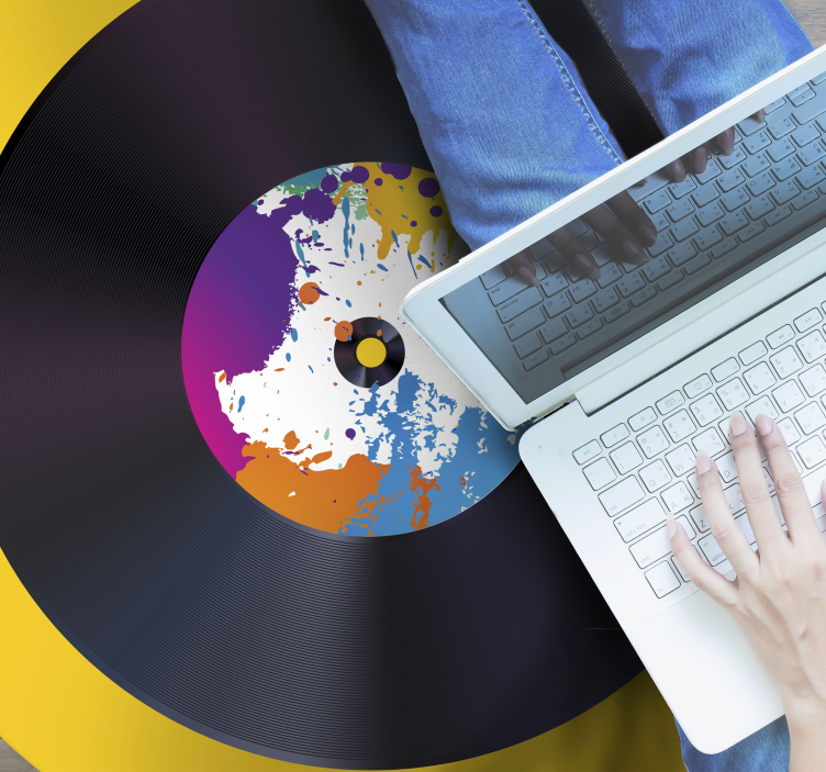 Dywan winylowy tekstura abstrakcyjny rekord powitalny - TenStickers