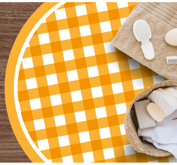 Dywan winylowy tekstura ciepły wzór w kratę - TenStickers