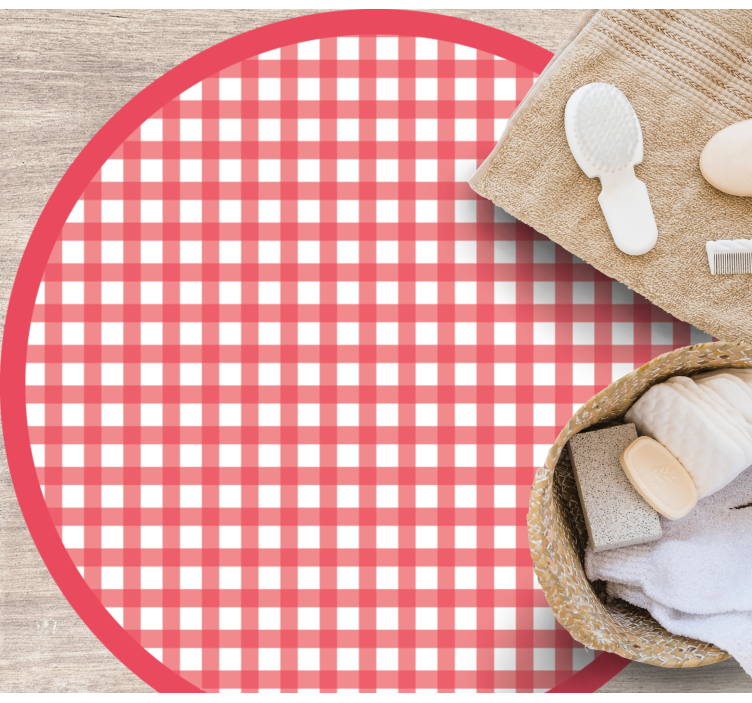 Dywan winylowy w paski klasyczny wzór w kratkę - TenStickers