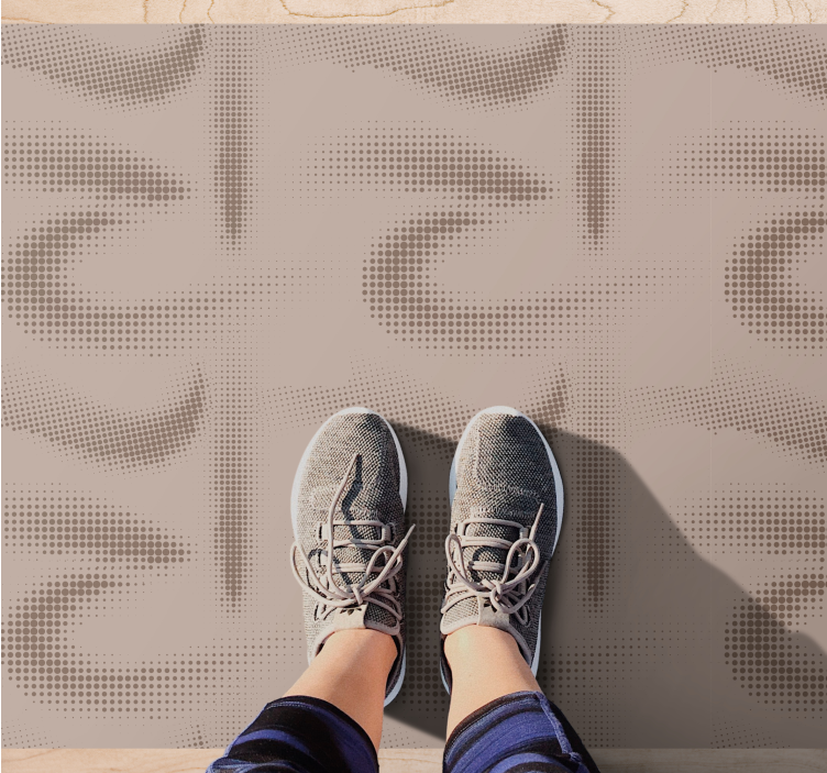 Dywan winylowy do salonu miękkie, teksturowane zawijasy - TenStickers