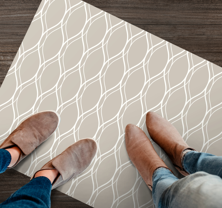 Dywan winylowy tekstura motyw linii krzywej - TenStickers