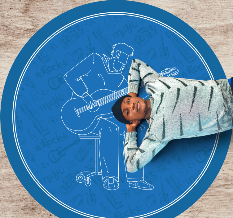 Dywan winylowy tekstura muzyczne wibracje - TenStickers