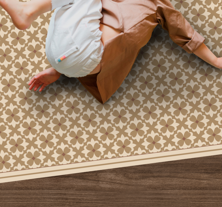 Dywan winylowy z mozaiką nadruk botaniczny - TenStickers