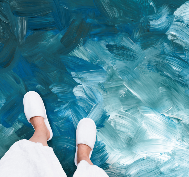 Dywan winylowy tekstura oceaniczne pociągnięcia - TenStickers