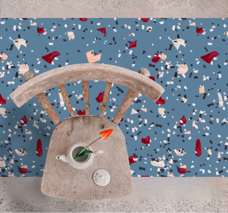 Dywan winylowy tekstura odważne kolorowe kształty - TenStickers