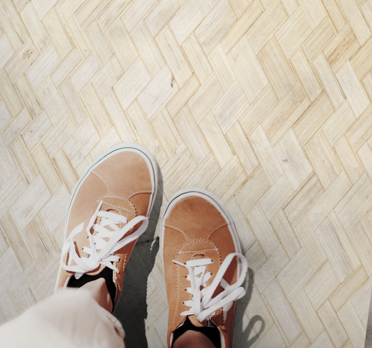 Dywan winylowy tekstura parkiet w jodełkę - TenStickers