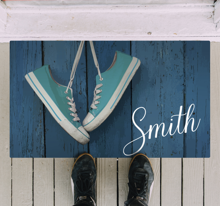 Dywan winylowy tekstura personalizacja tenisówek - TenStickers