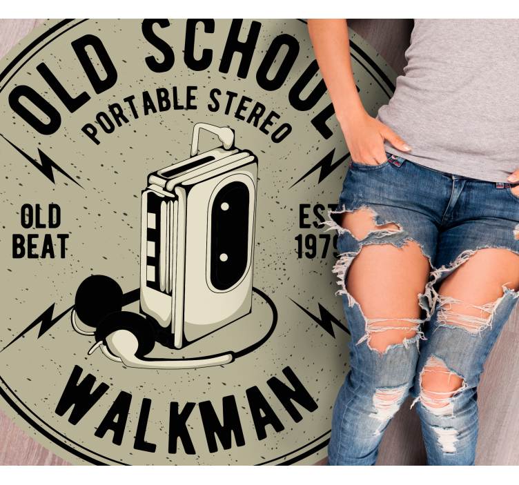 Dywan winylowy retro przenośne stereo retro - TenStickers