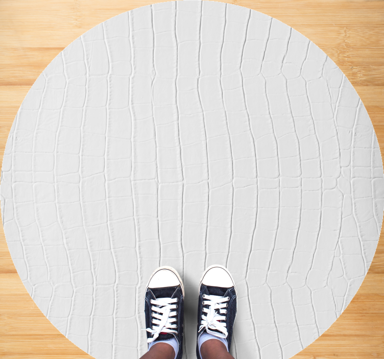 Dywan winylowy zwierzęta biały wzór krokodyla - TenStickers