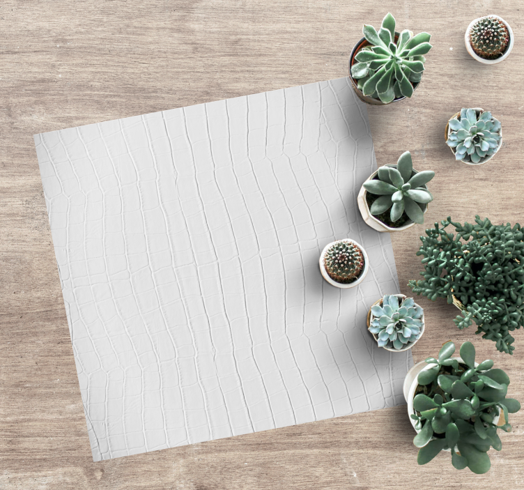 Dywan winylowy tekstura skóra białego krokodyla - TenStickers