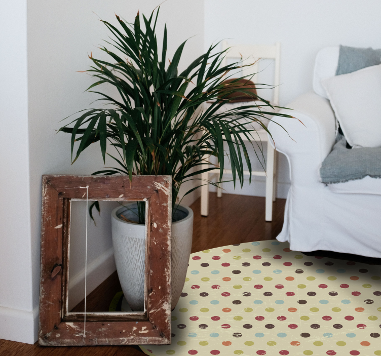 Dywan winylowy tekstura tekstylia w kropki - TenStickers