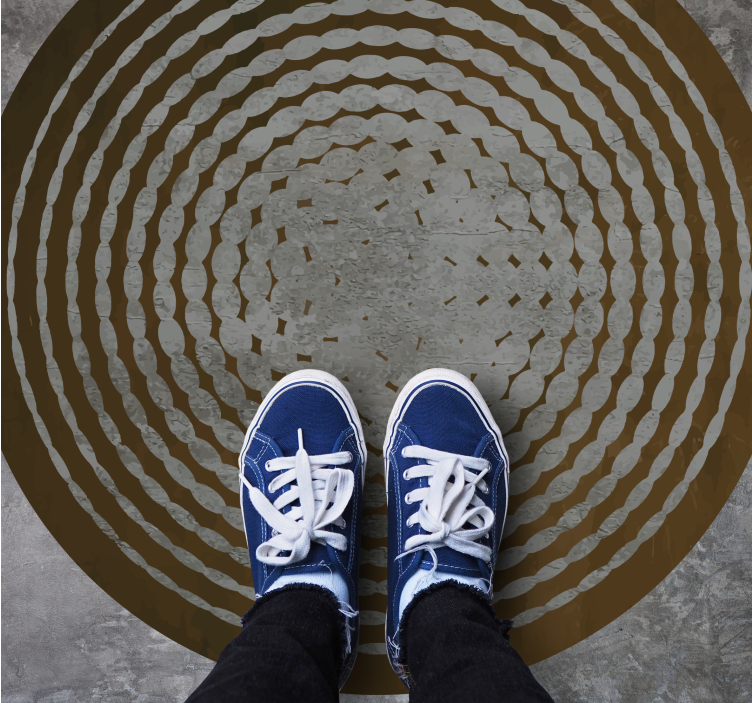 Dywan winylowy drewno okrągły wzór pnia - TenStickers