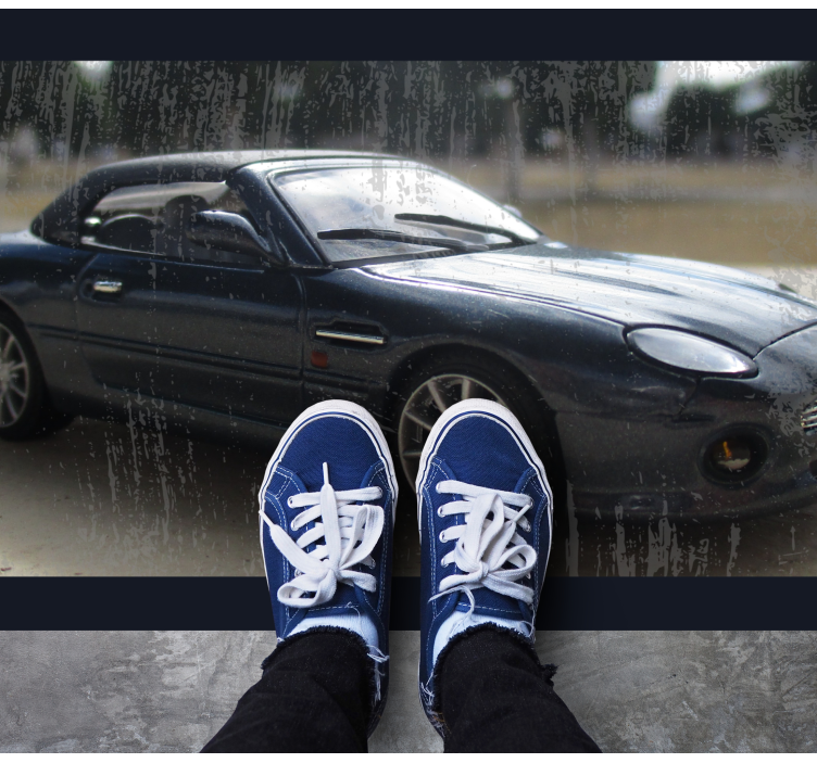 Dywan winylowy ulice klasyczny samochód sportowy - TenStickers