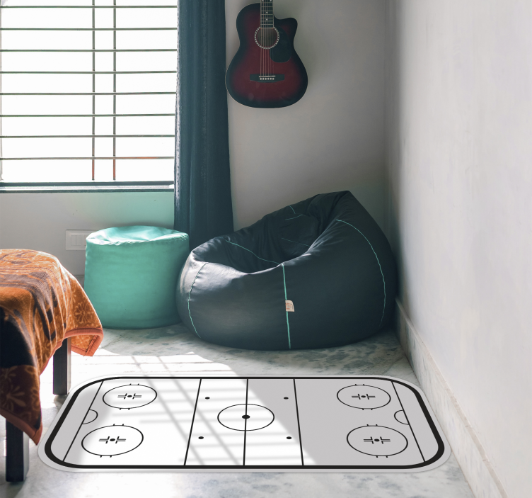 Dywan winylowy z grą lodowisko hokejowe - TenStickers