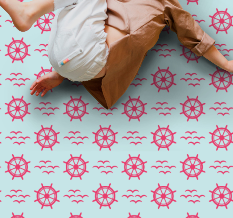 Dziecięcy dywan winylowy stery morskie - TenStickers