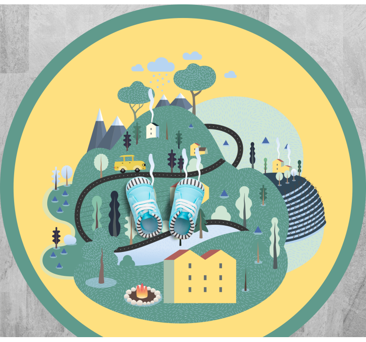 Dywan winylowy ulice zabawna podróż krajobrazowa - TenStickers