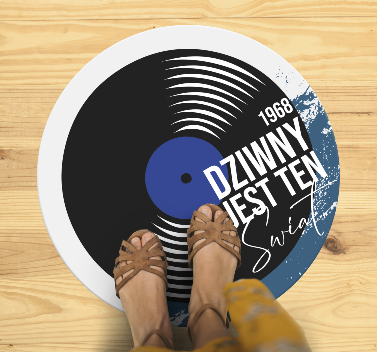 Dywan winylowy retro Płyta z 1968 - TenStickers