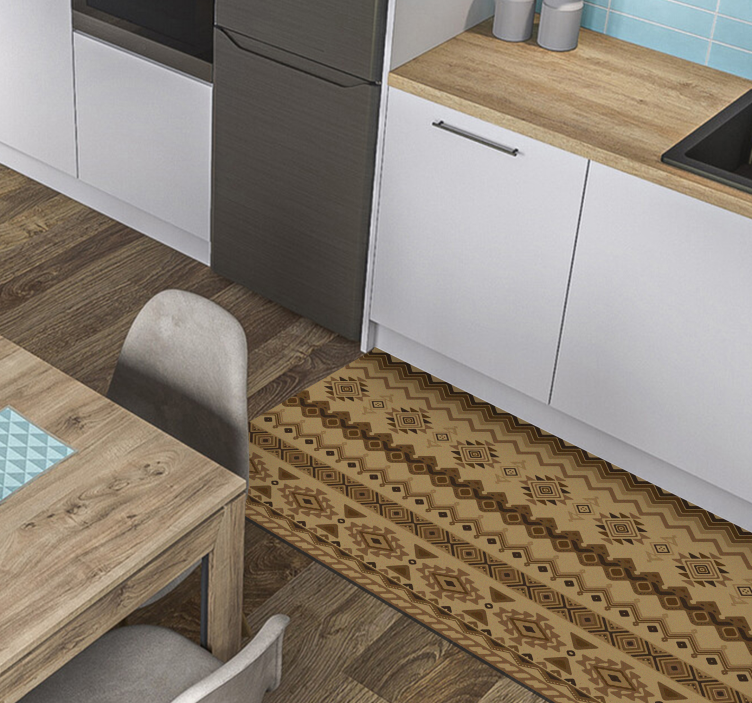 Dywan winylowy do kuchni w etniczne wzory - TenStickers