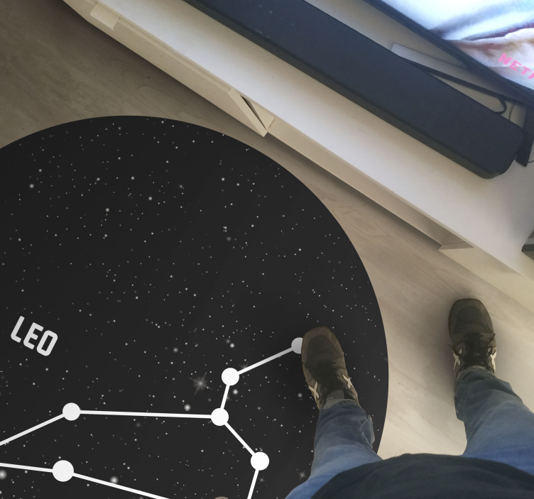 Dywan winylowy w gwiazdki astronomia konstelacyjna - TenStickers