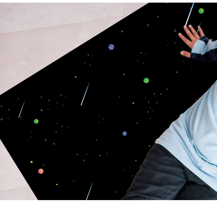 Dywan winylowy w gwiazdki kosmiczne niebo gwiaździste - TenStickers