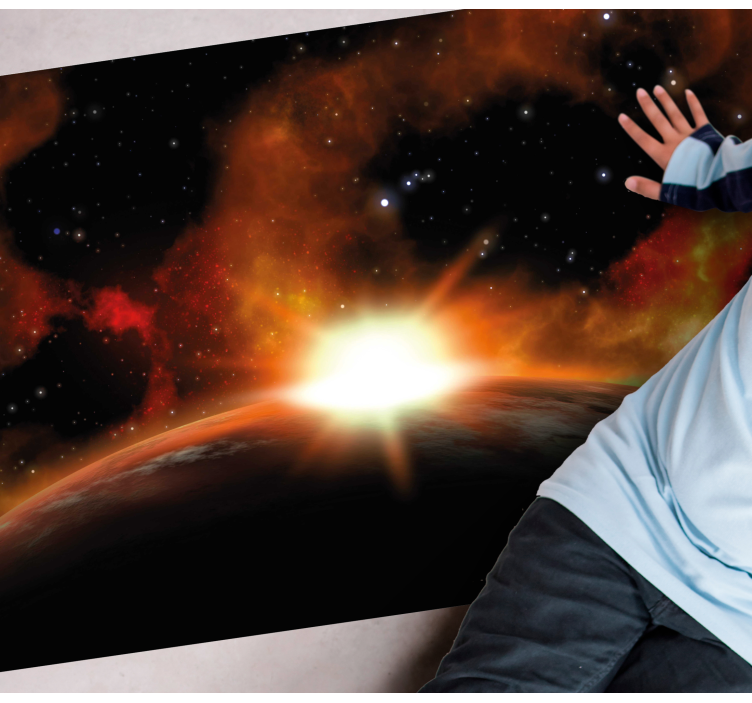 Dywan winylowy w gwiazdki niebiański blask wschodu słońca - TenStickers