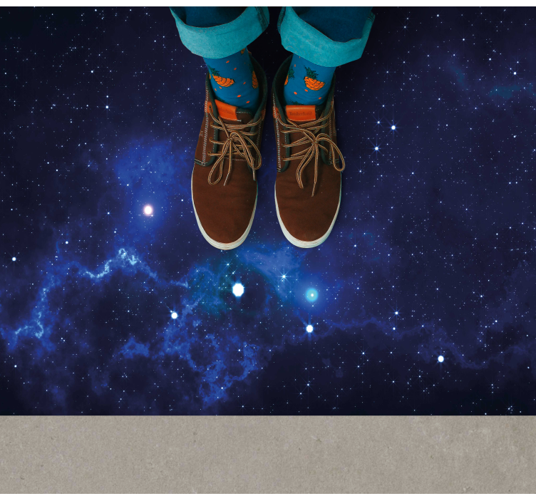 Dywan winylowy w gwiazdki scena mgławicy kosmicznej - TenStickers