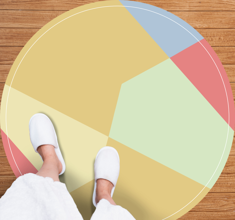 Okrągły dywan winylowy Pastelowe bloki kolorów - TenStickers