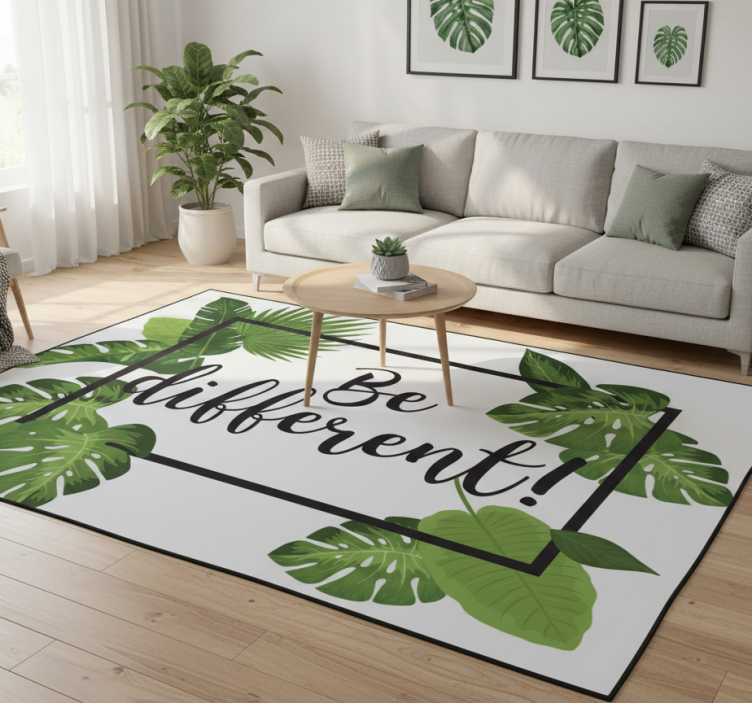 Dywan winylowy w kwiaty i rośliny bądź inny - TenStickers