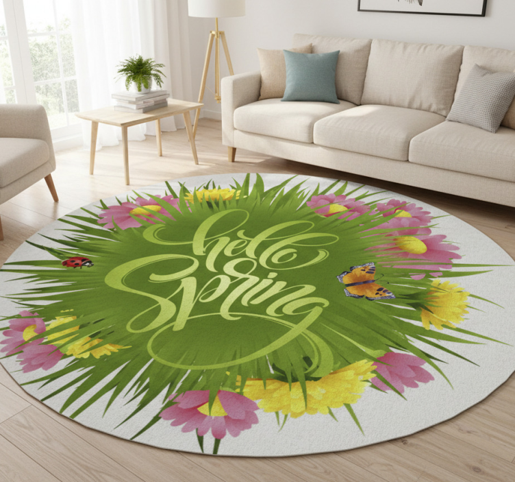 Dywan winylowy w kwiaty i rośliny kwiaty łąkowe - TenStickers