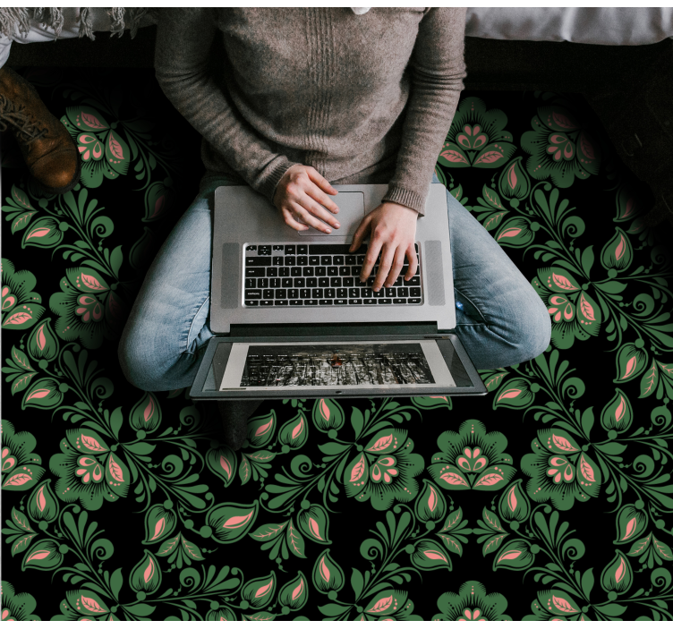 Dywan winylowy w kwiaty i rośliny motyw roślinny - TenStickers