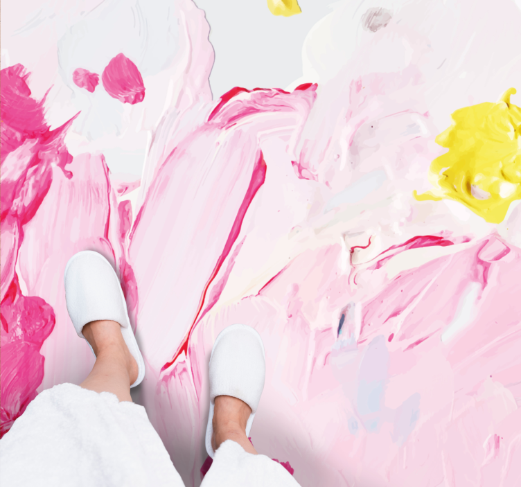 Dywan winylowy dla nastolatków pędzlowe abstrakcje - TenStickers