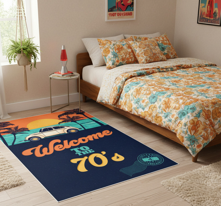 Dywan winylowy retro powrót do lat 70-tych - TenStickers