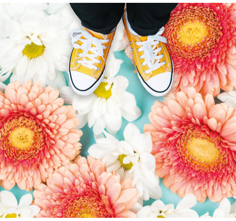 Dywan winylowy w kwiaty i rośliny żywy kwiat - TenStickers