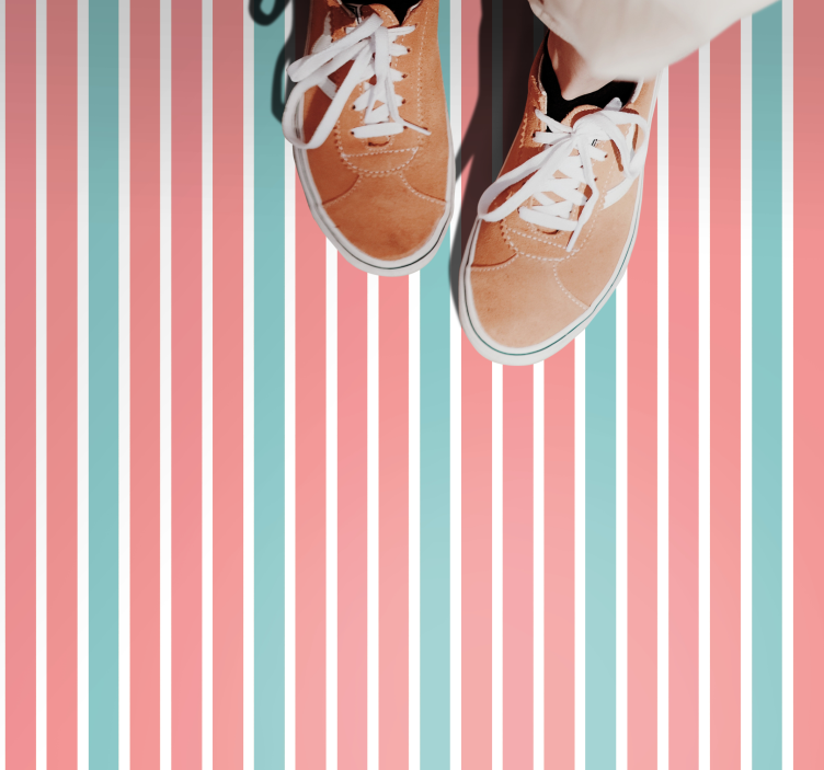 Dywan winylowy w paski jasny, paskowany nadruk - TenStickers