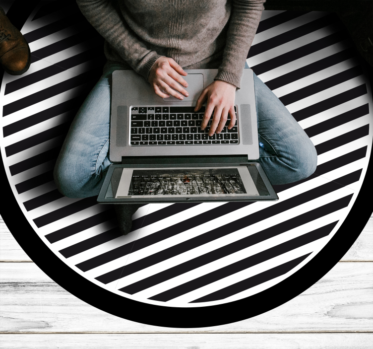 Dywan winylowy w paski jednokolorowe - TenStickers