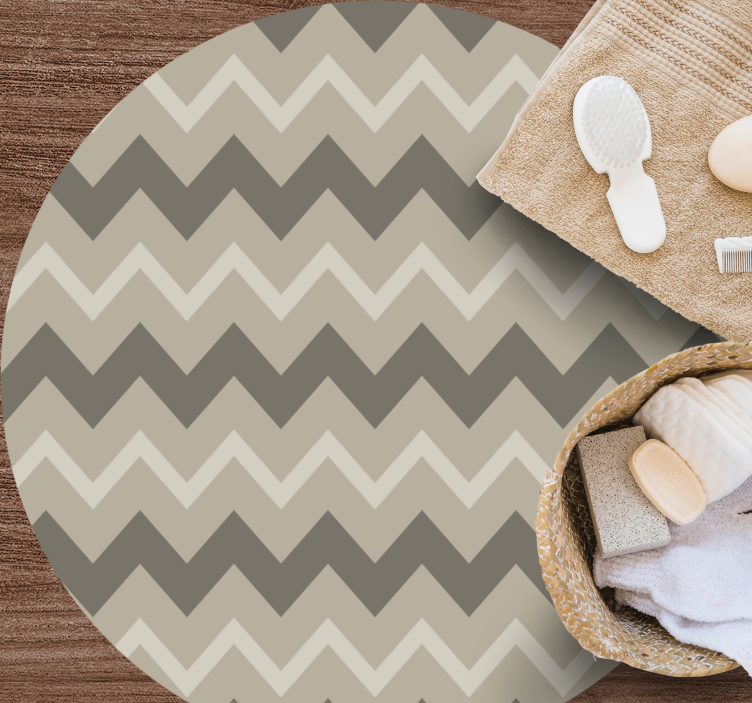 Dywan winylowy w paski koła o wzorze jodełki - TenStickers