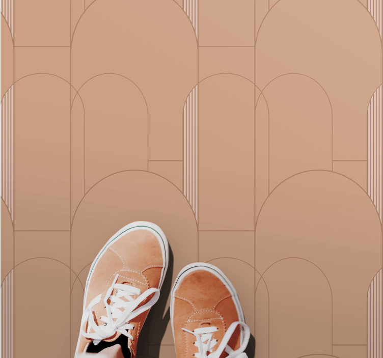 Dywan winylowy w paski powierzchnia wzoru łuku - TenStickers