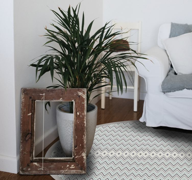 Dywan winylowy w paski szczegół wzoru jodełkowego - TenStickers