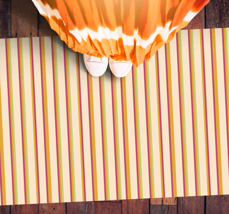 Dywan winylowy w paski w wielokolorowej elegancji - TenStickers