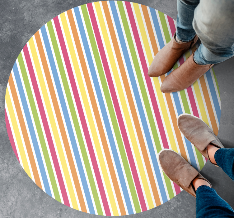 Dywan winylowy w paski w żywym stylu - TenStickers