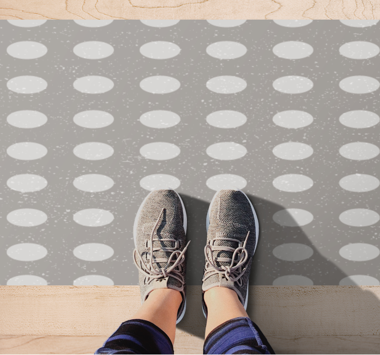 Dywan winylowy w paski wzór w kropki - TenStickers