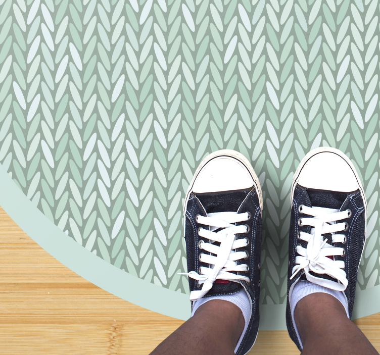 Dywan winylowy w paski wzór w skręcone paski - TenStickers