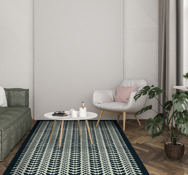 Dywan winylowy w paski złożoność jodełki - TenStickers