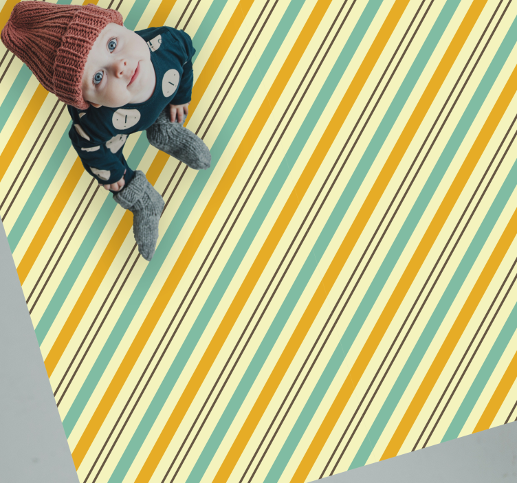 Dywan winylowy w paski Żywe paski koncept - TenStickers