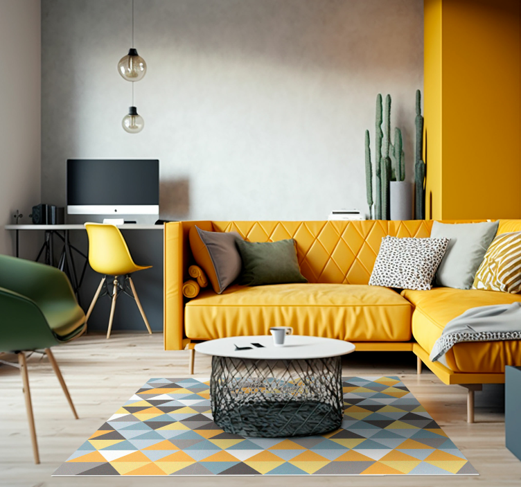 Fantastyczny pastelowy dywan winylowy w stylu nordyckim - TenStickers