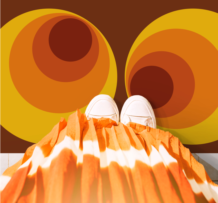 Dywan winylowy wzór geometryczny abstrakcyjne spirale - TenStickers