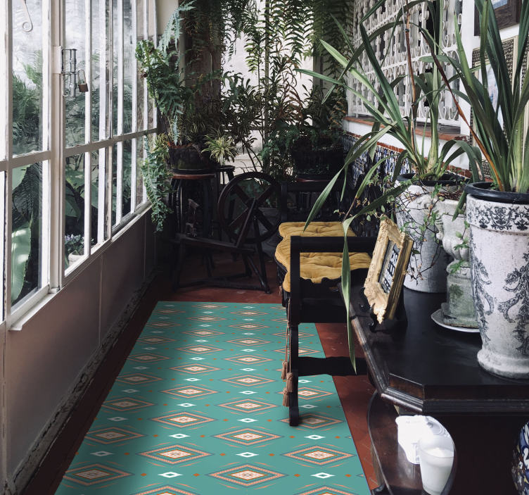 Dywan winylowy wzór geometryczny biegacz geometryczny - TenStickers