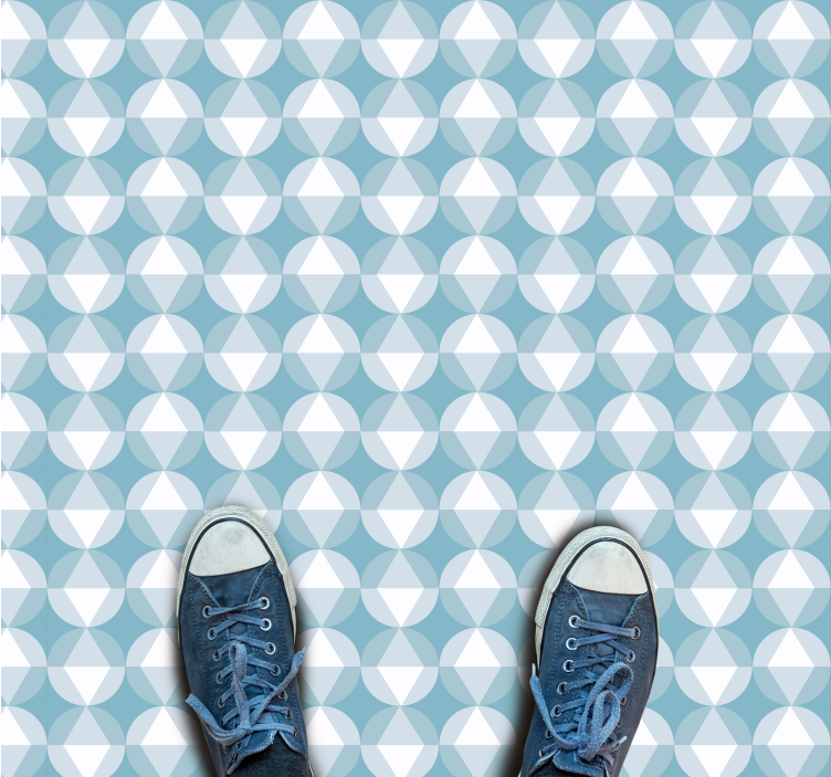 Dywan winylowy wzór geometryczny dynamiczny motyw diamentowy - TenStickers