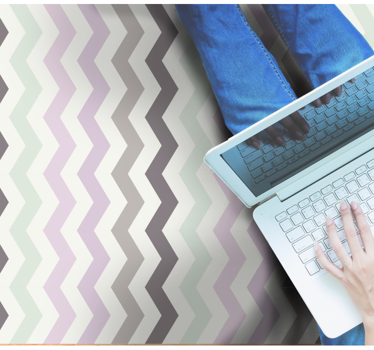 Dywan winylowy wzór geometryczny fale w zygzak - TenStickers