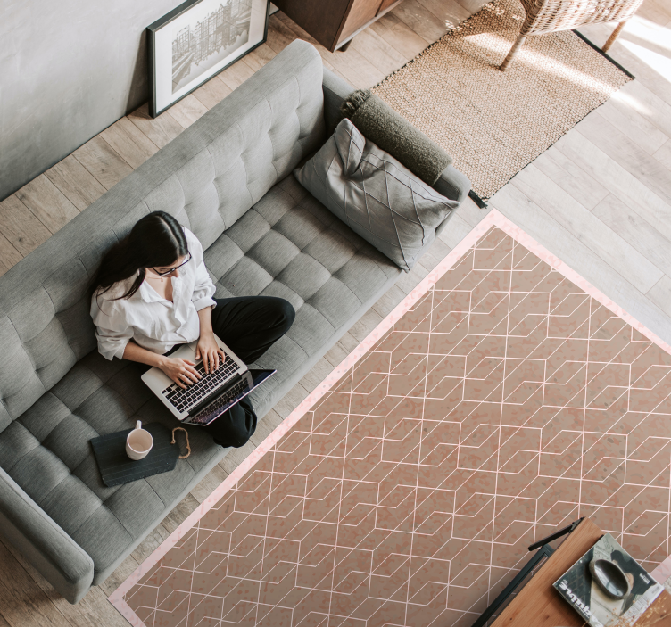 Dywan winylowy wzór geometryczny geometryczna prostota - TenStickers